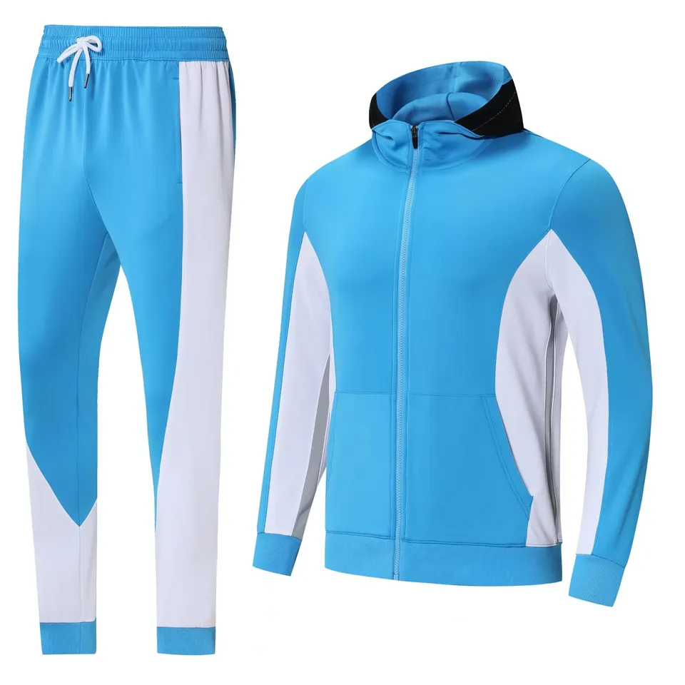 Men's Tracksuits Top Quality Mens Cotton Kit All Football Club Soccer Custom Training Football Tracksuit jogging wear